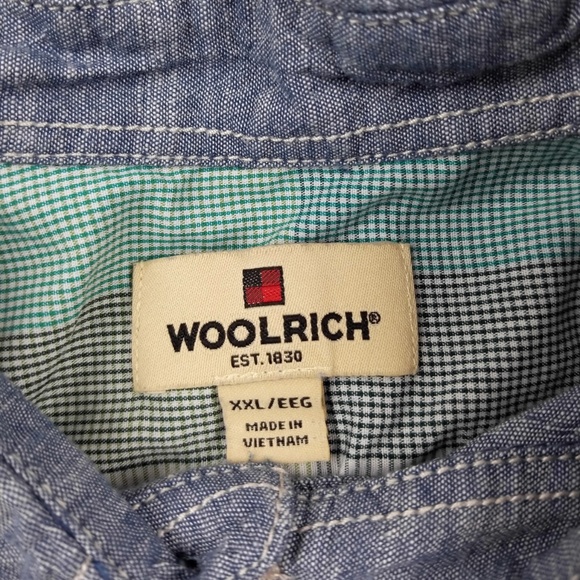 Woolrich Chambray Shirt Men's Size XXL Button Down - Picture 8 of 8
